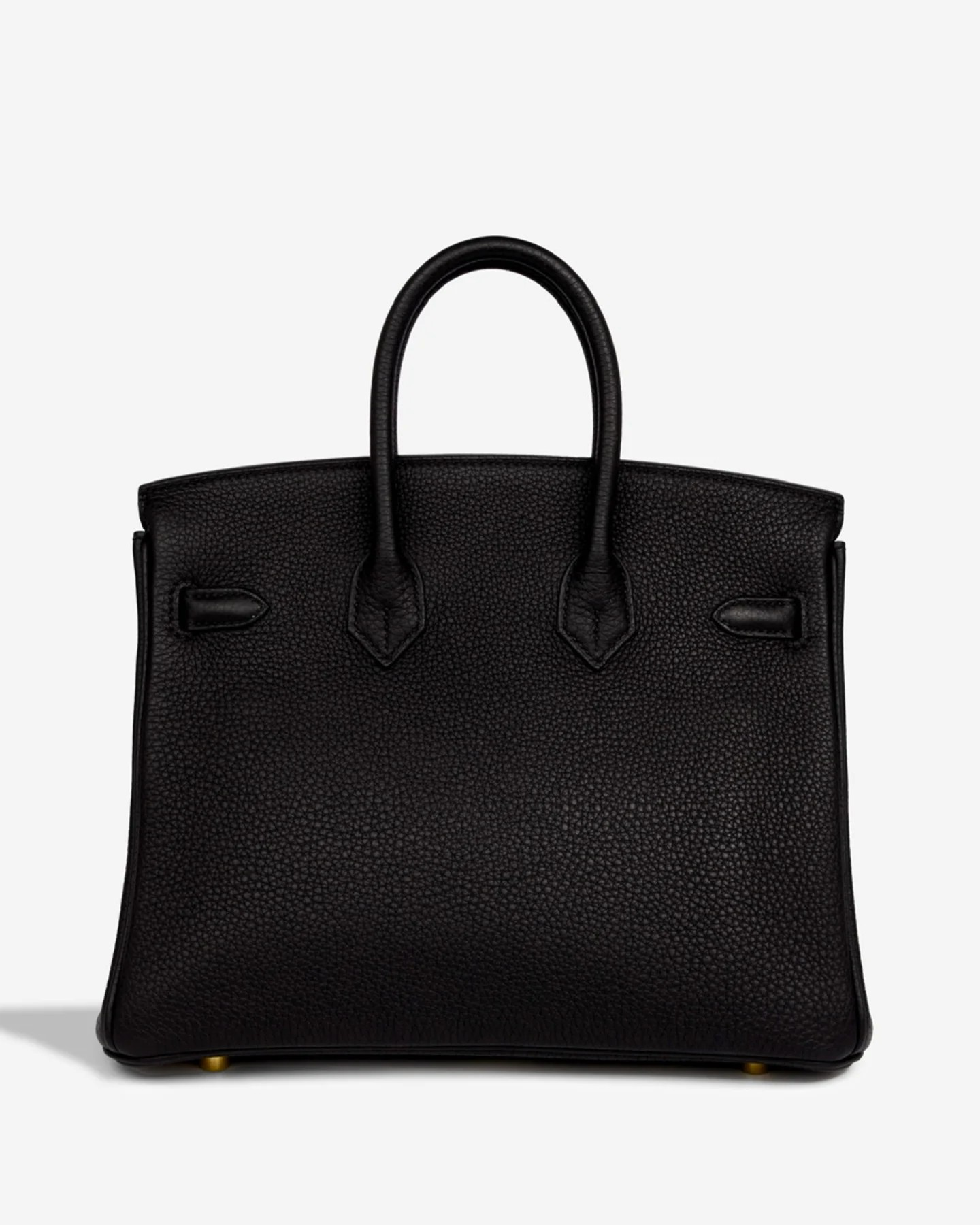 Tasche Hermès Birkin 25 mit Goldbeschlägen in Schwarz