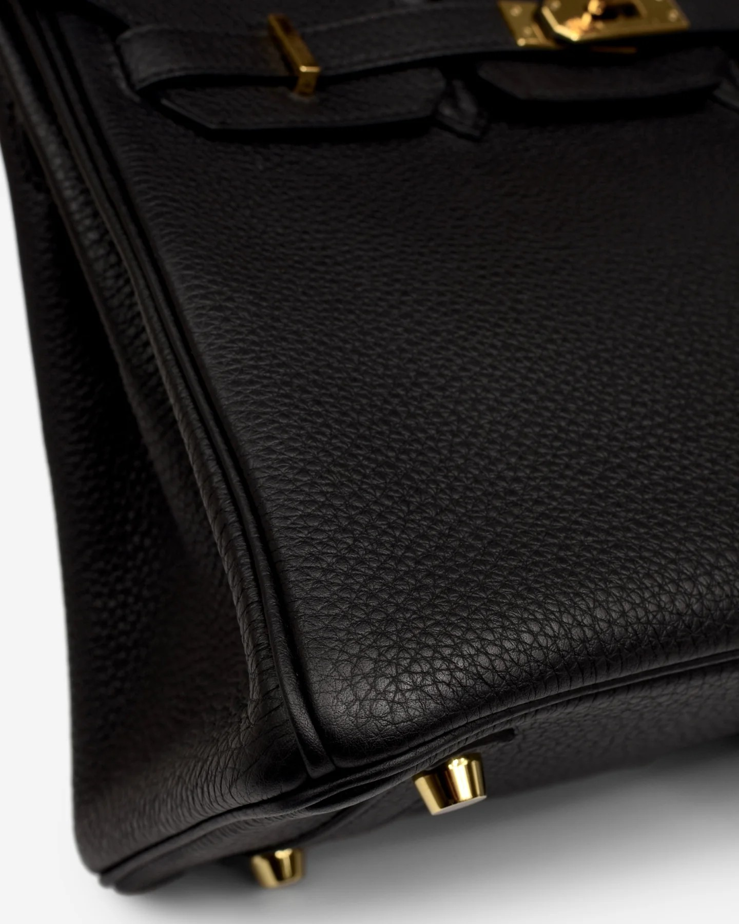 Tasche Hermès Birkin 25 mit Goldbeschlägen in Schwarz