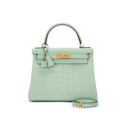Tasche Hermès Kelly 28 Vert d’Eau Alligator – Limitierte Edition