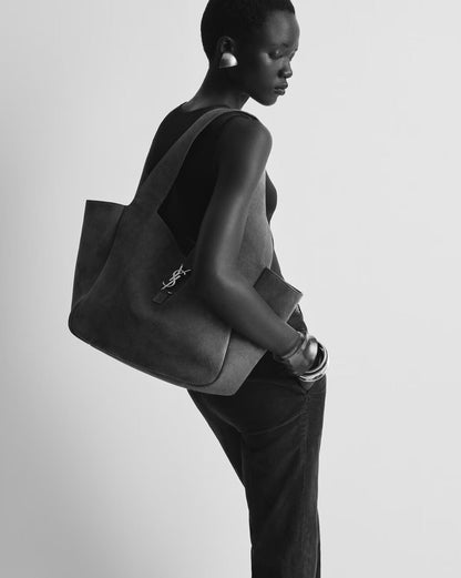 Tasche Saint Laurent LE 5 À 7 BEA aus Wildleder