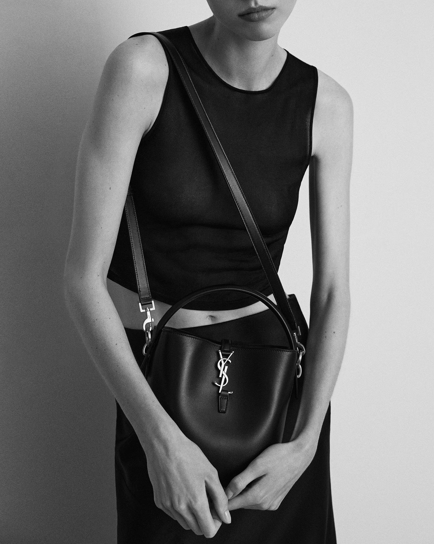 Tasche Saint Laurent LE 37 SMALL aus glänzendem Leder