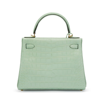 Tasche Hermès Kelly 28 Vert d’Eau Alligator – Limitierte Edition